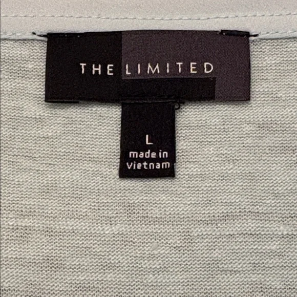 The Limited Linen Sheer Short Sleeve Top Light Green Size L EUC - Picture 7 of 9